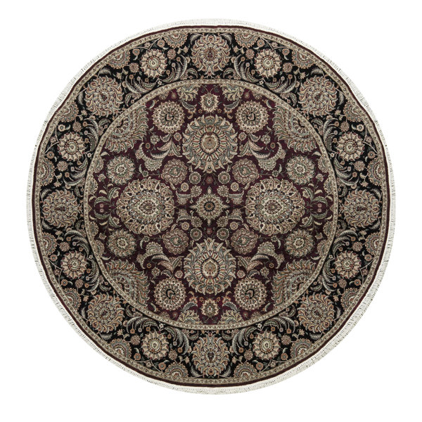 Bokara Rug Co., Inc. HandKnotted HighQuality Beige, Red, and Black Round Area Rug Wayfair